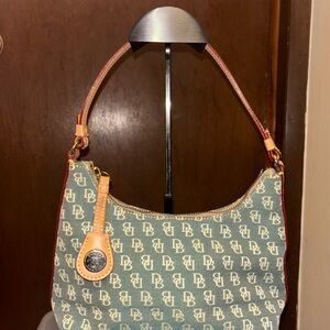 Dooney & Bourke Monogram Green Shoulder Bag, Preowned